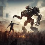 robot fighting human