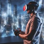 man wearing augmented reality goggles