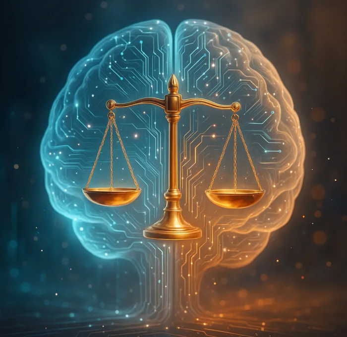 ethical AI brain and scale