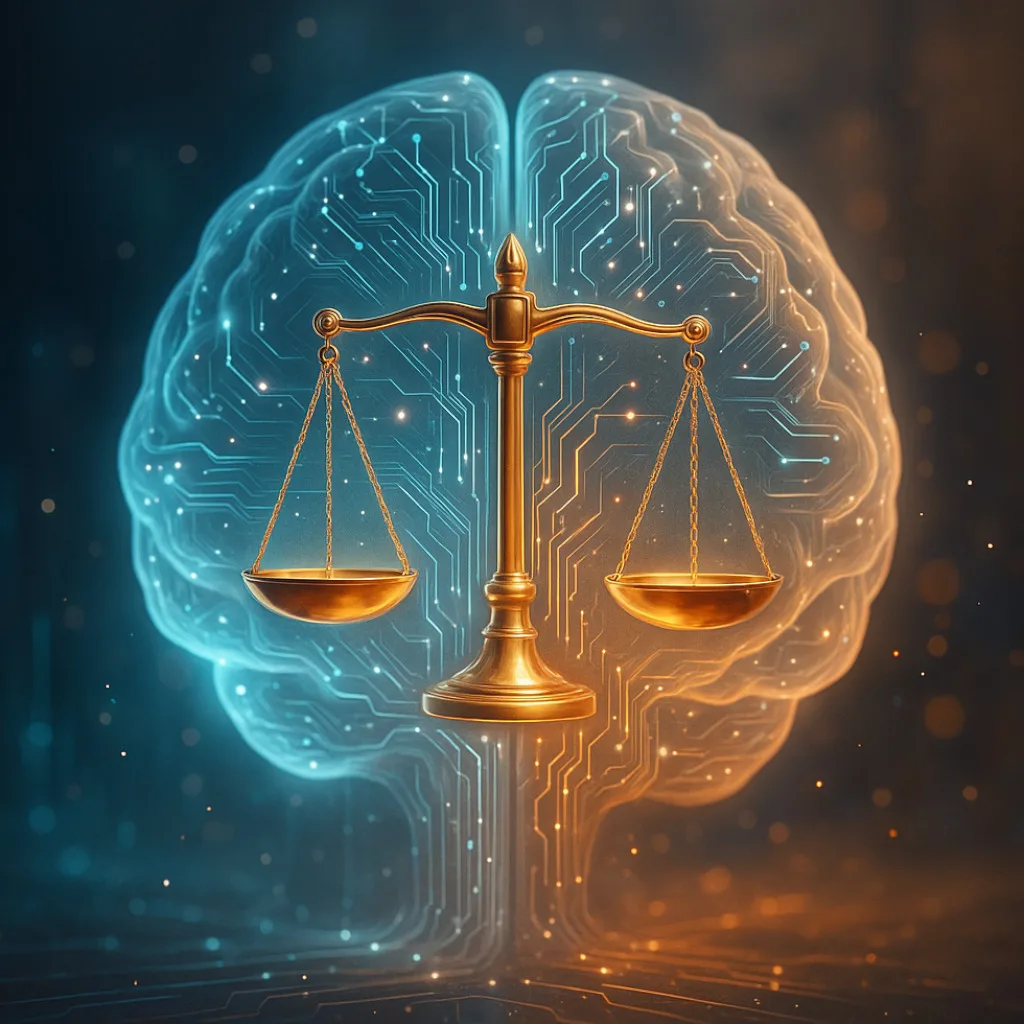 ethical AI brain and scale